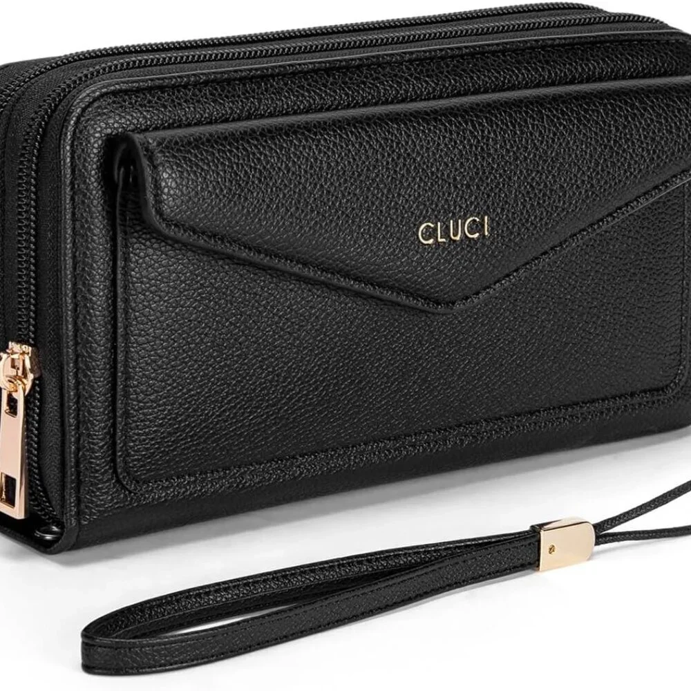 Women Large Capacity Vegan Leather Wallet RFID Blocking Credit Card Holder